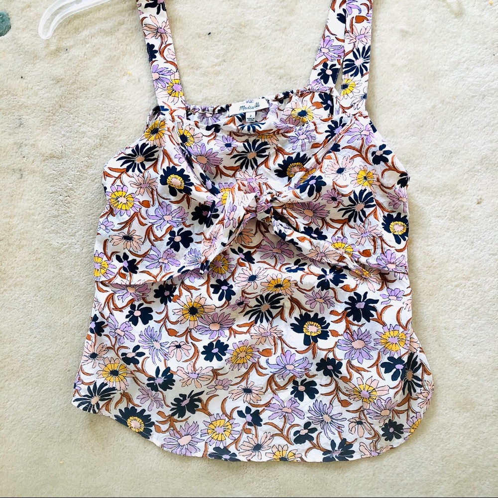 Madewell SILK Bow tie Cami